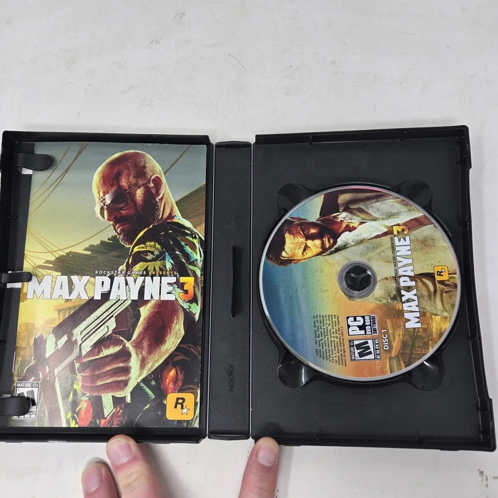 Max‎ Payne 3 PC DVD-ROM Rockstar Games Action Shooter with Manual